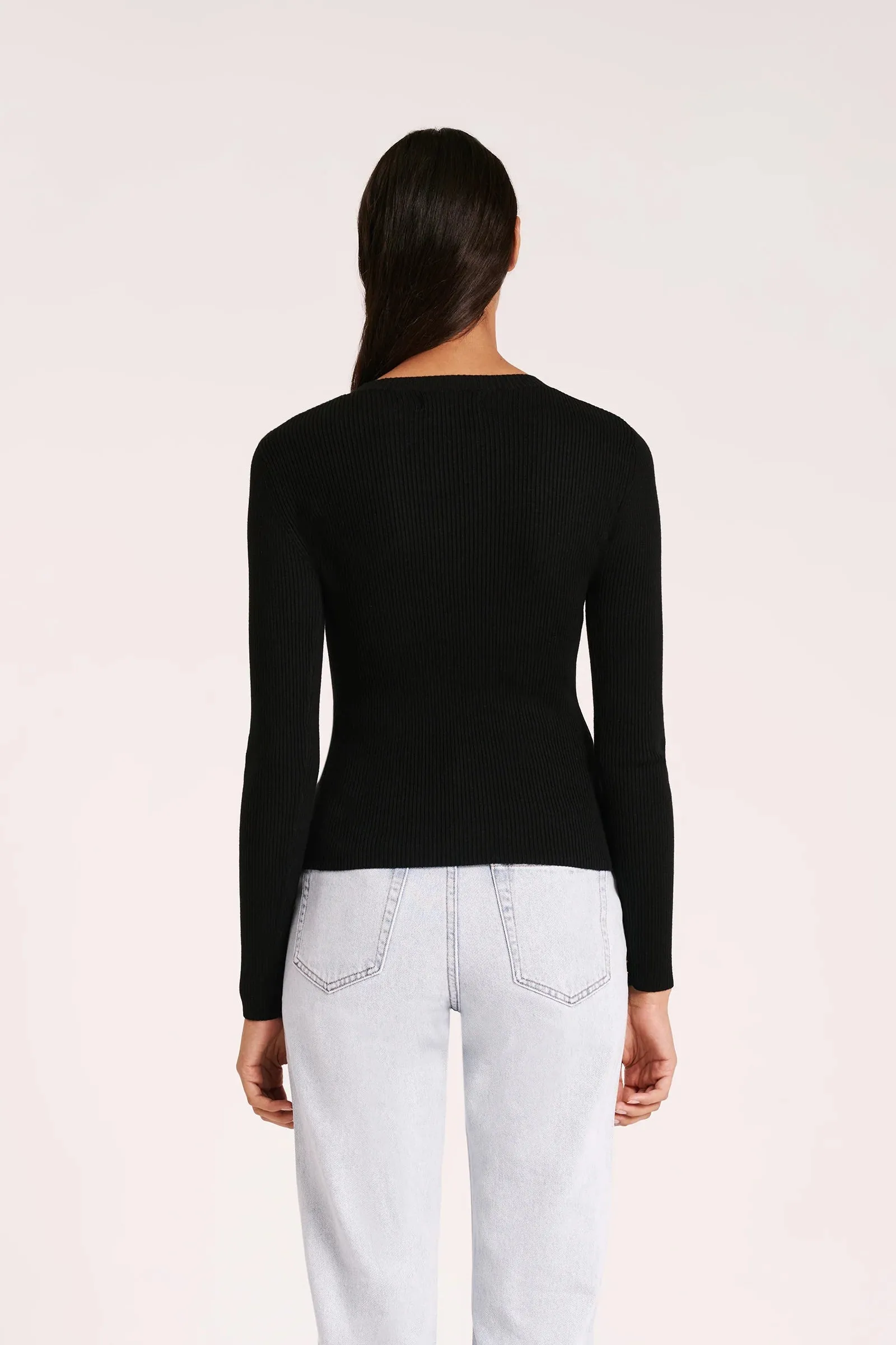 Classic Long Sleeve Knit in Black