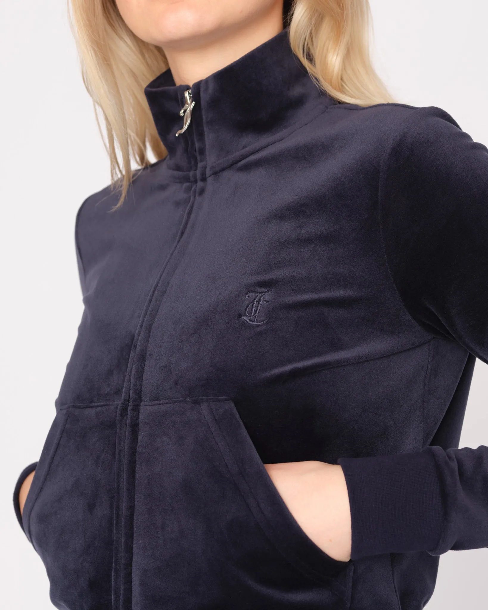 Classic Velour Lieu Track Top Night Sky