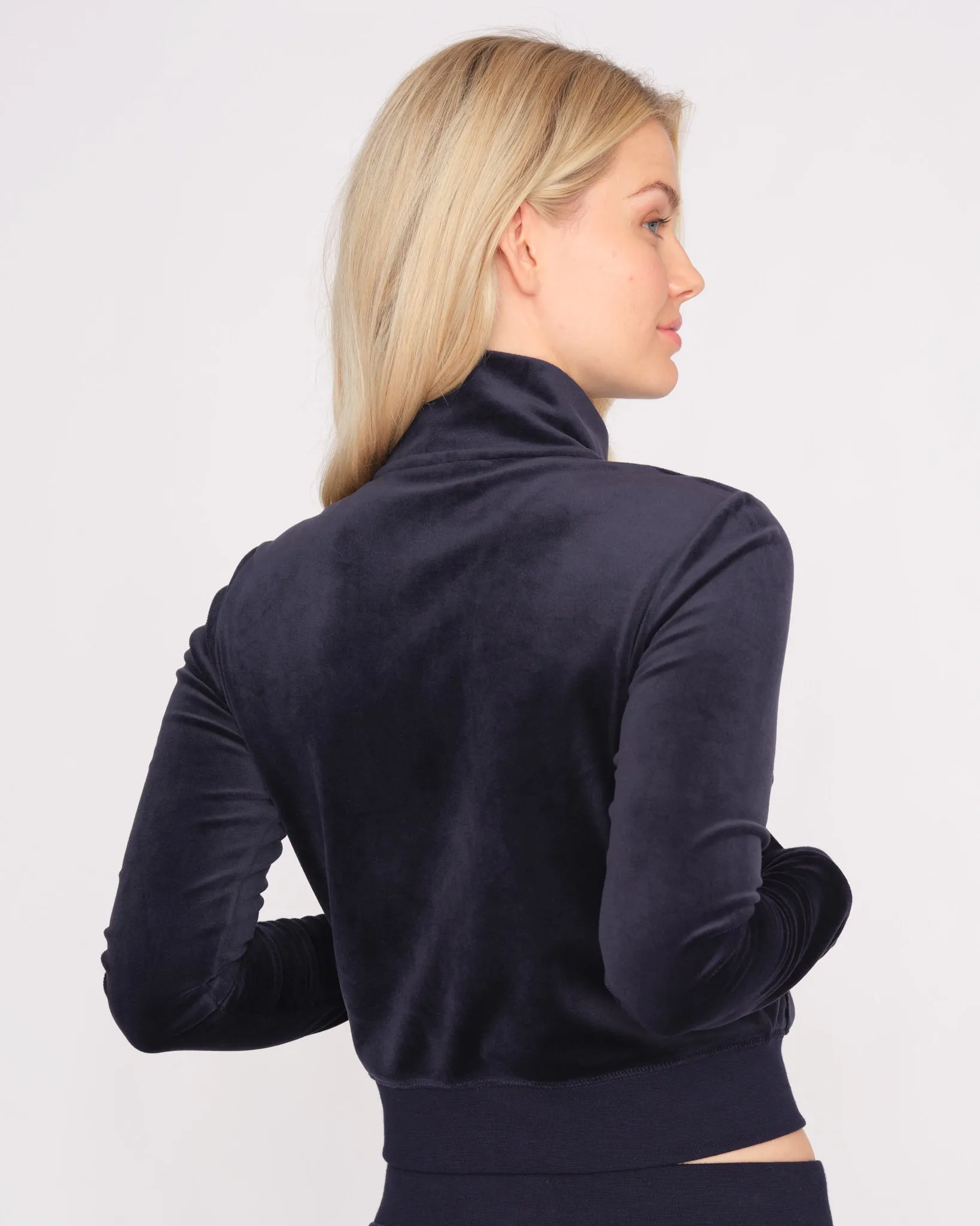 Classic Velour Lieu Track Top Night Sky