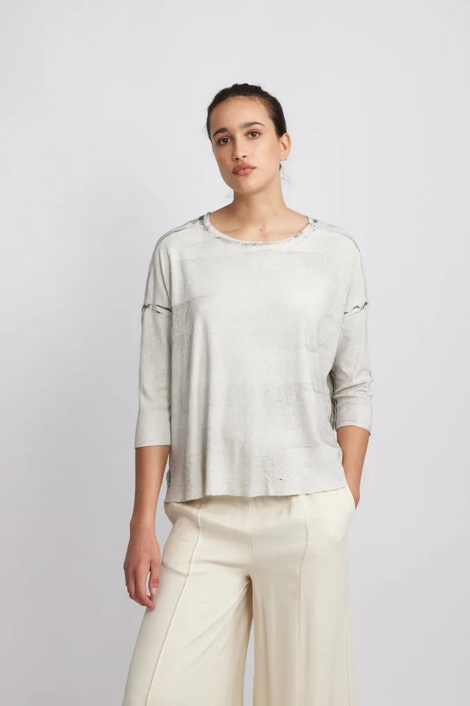 Cocoon Shirt, Ivory/Black