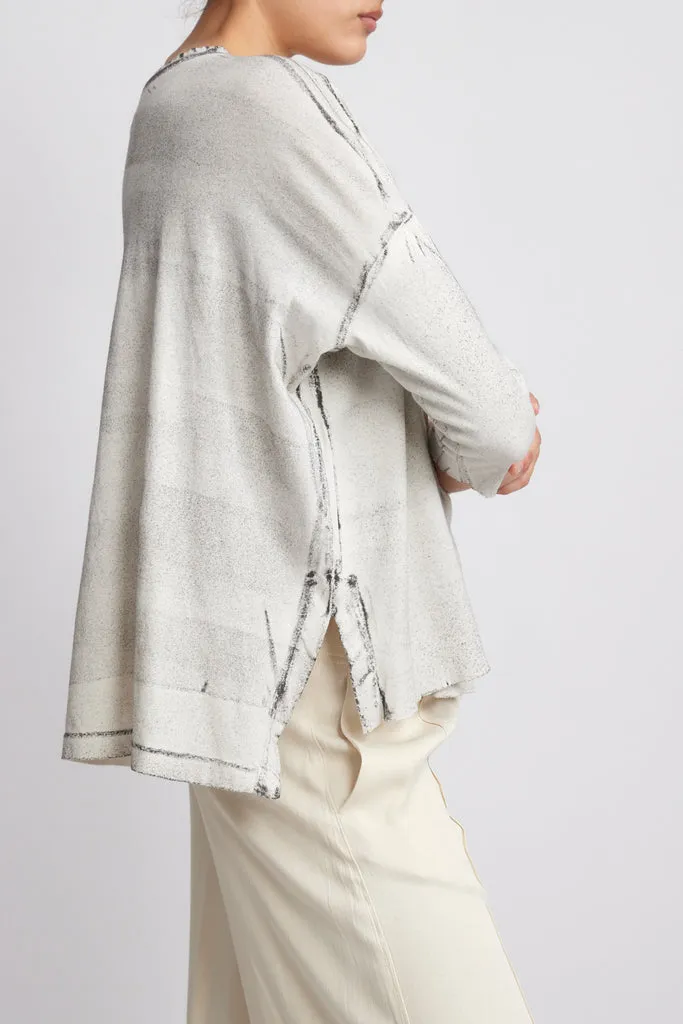 Cocoon Shirt, Ivory/Black