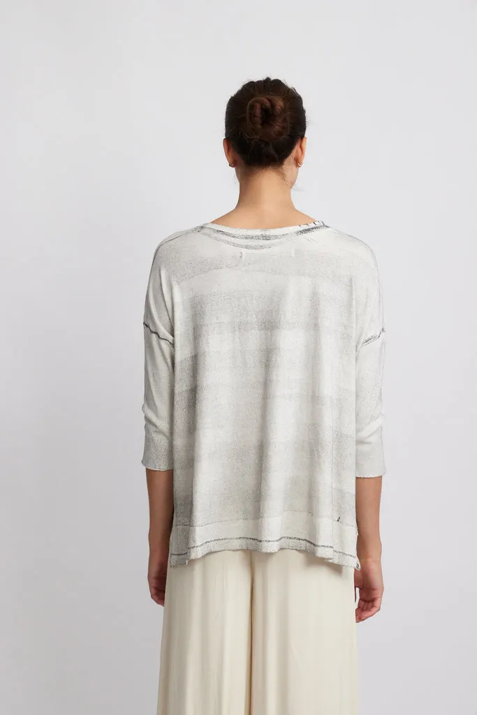 Cocoon Shirt, Ivory/Black