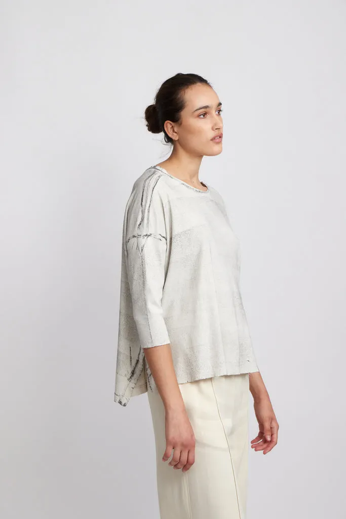 Cocoon Shirt, Ivory/Black