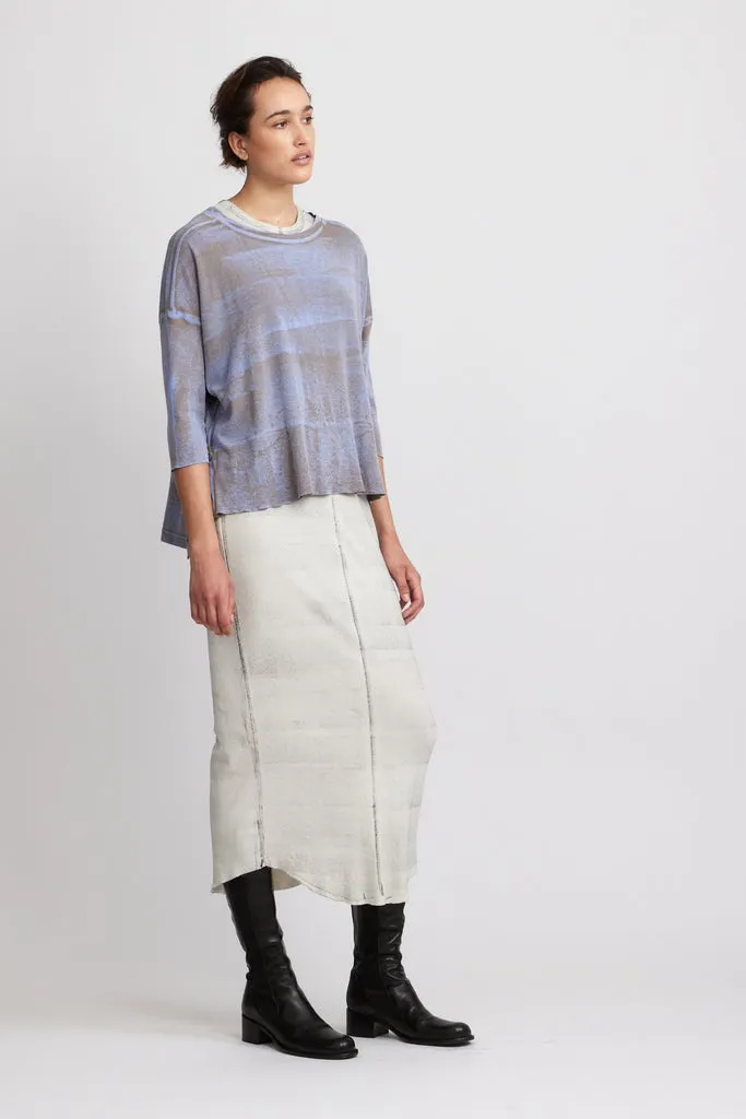Cocoon Shirt, Taupe/Sky