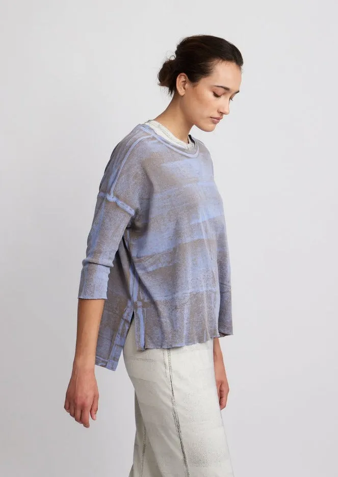 Cocoon Shirt, Taupe/Sky