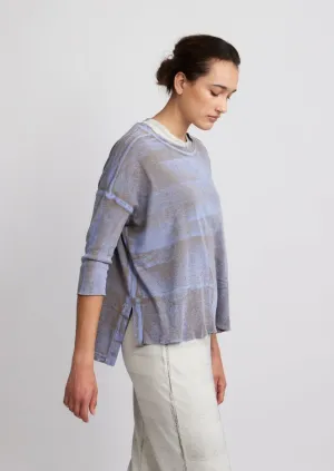 Cocoon Shirt, Taupe/Sky