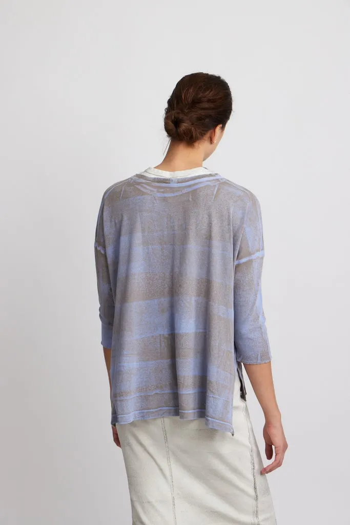 Cocoon Shirt, Taupe/Sky