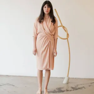 Collar Cowl Dress- Blush