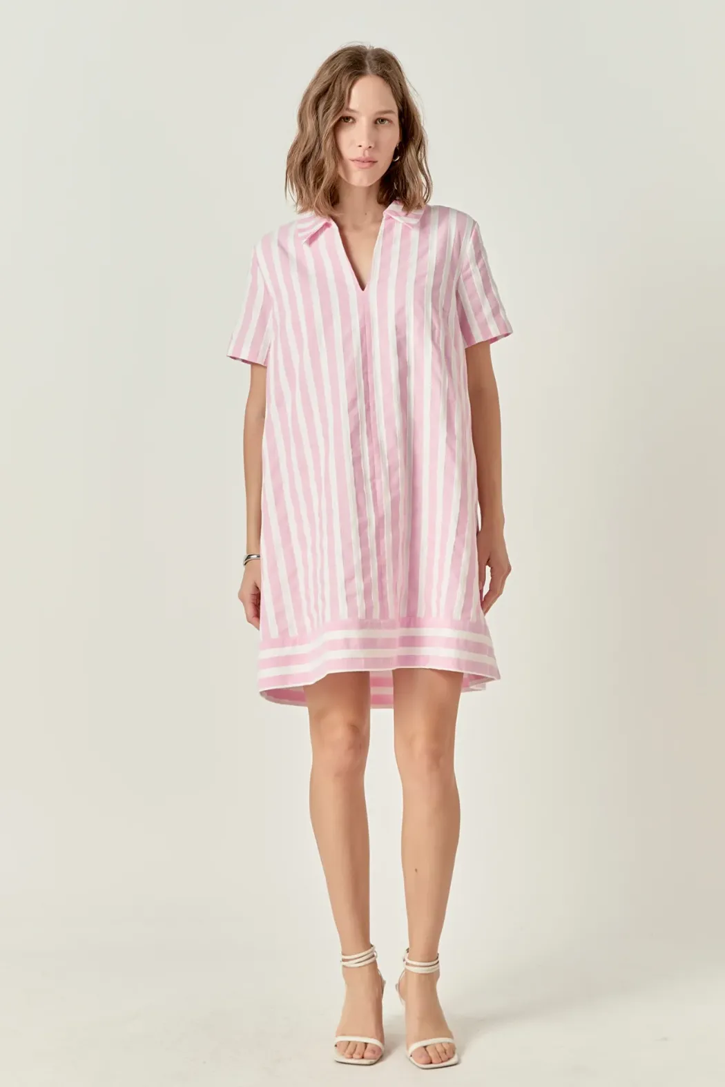 Collared V-Neck Dress