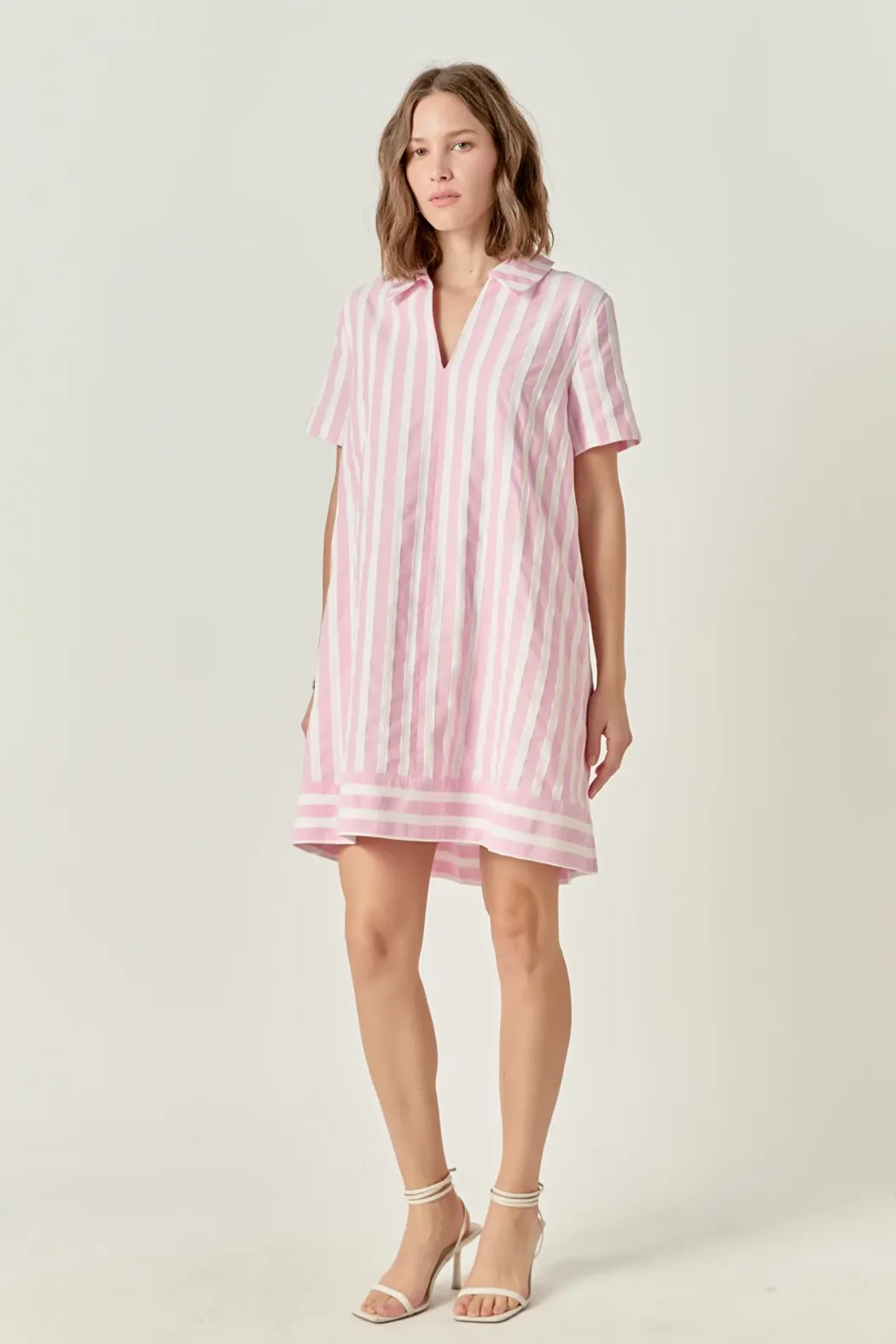 Collared V-Neck Dress