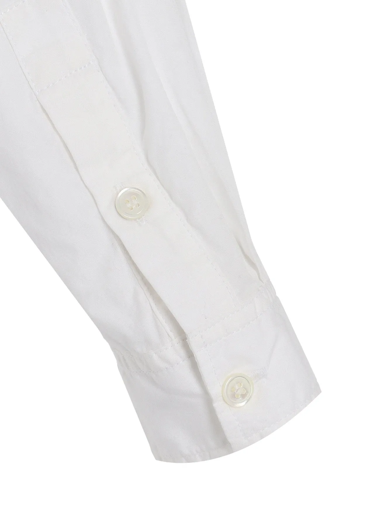COTTON BROAD    STRIPE  SWITCHING RUFFLE SHIRTS