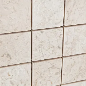 Crema Diva Marble 2 X 2 Polished Mosaic Tile - 6" X 6" Sample