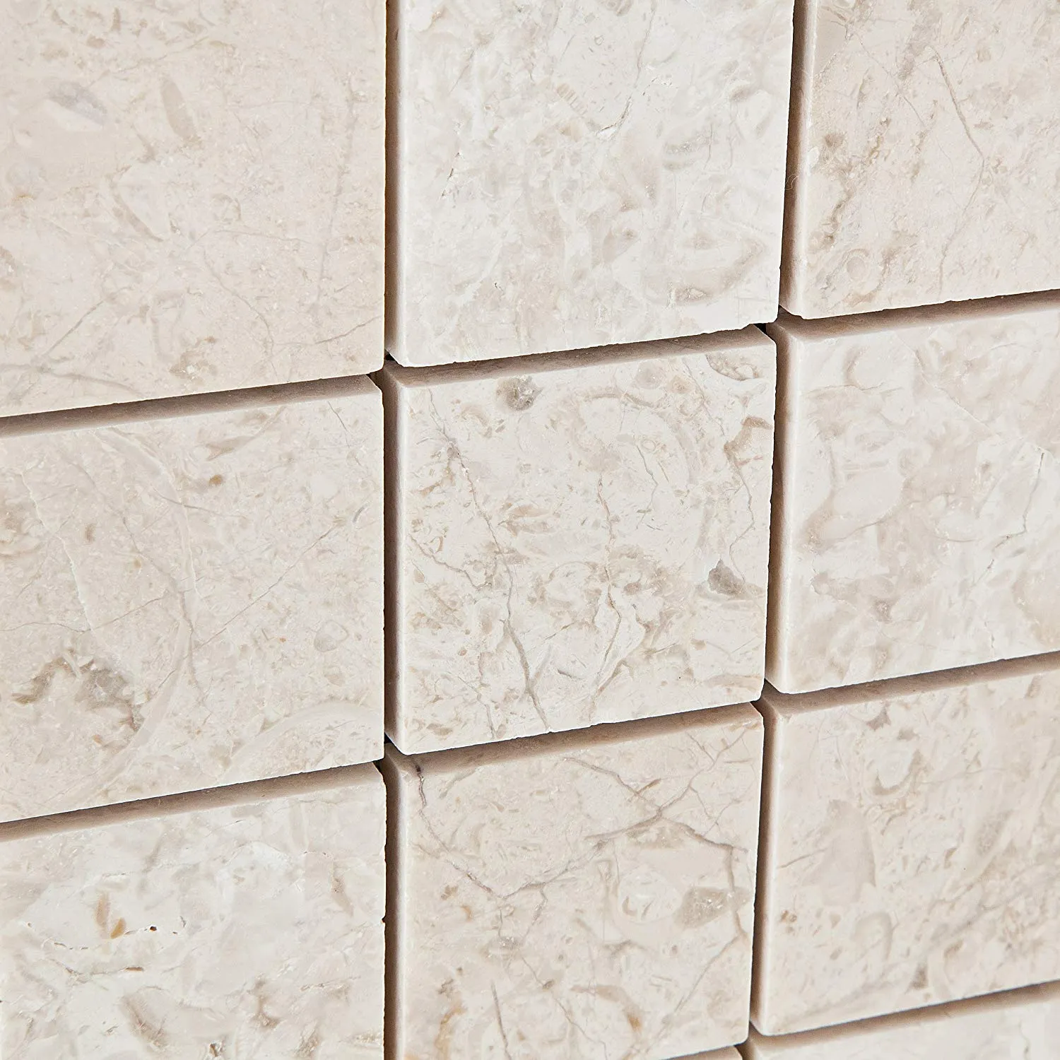 Crema Diva Marble 2 X 2 Polished Mosaic Tile - 6" X 6" Sample