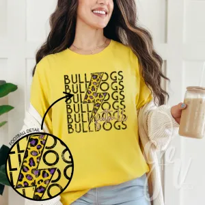Custom School Spirit Football Leopard Bolt