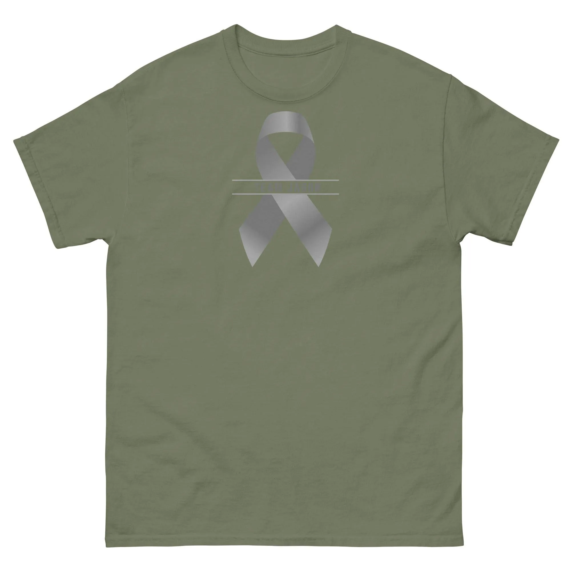 Customizable Cancer Ribbon Gray Tee