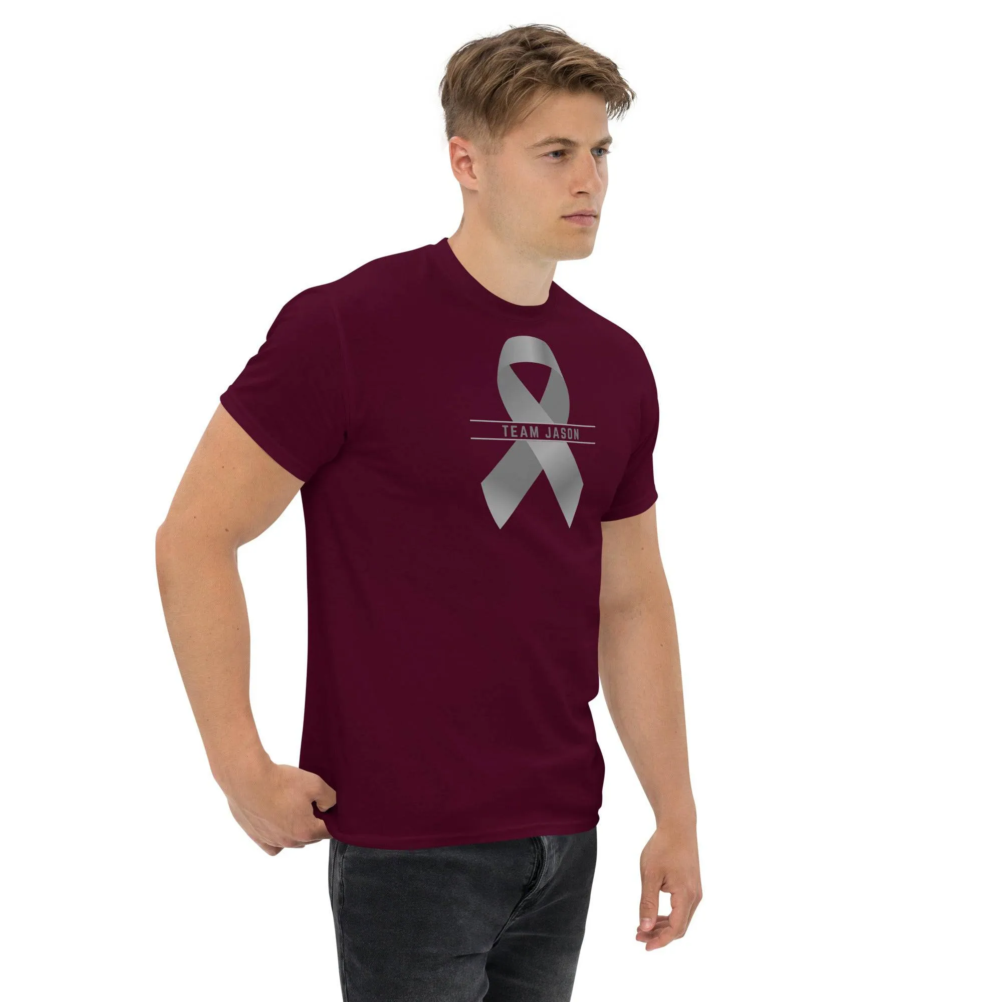 Customizable Cancer Ribbon Gray Tee
