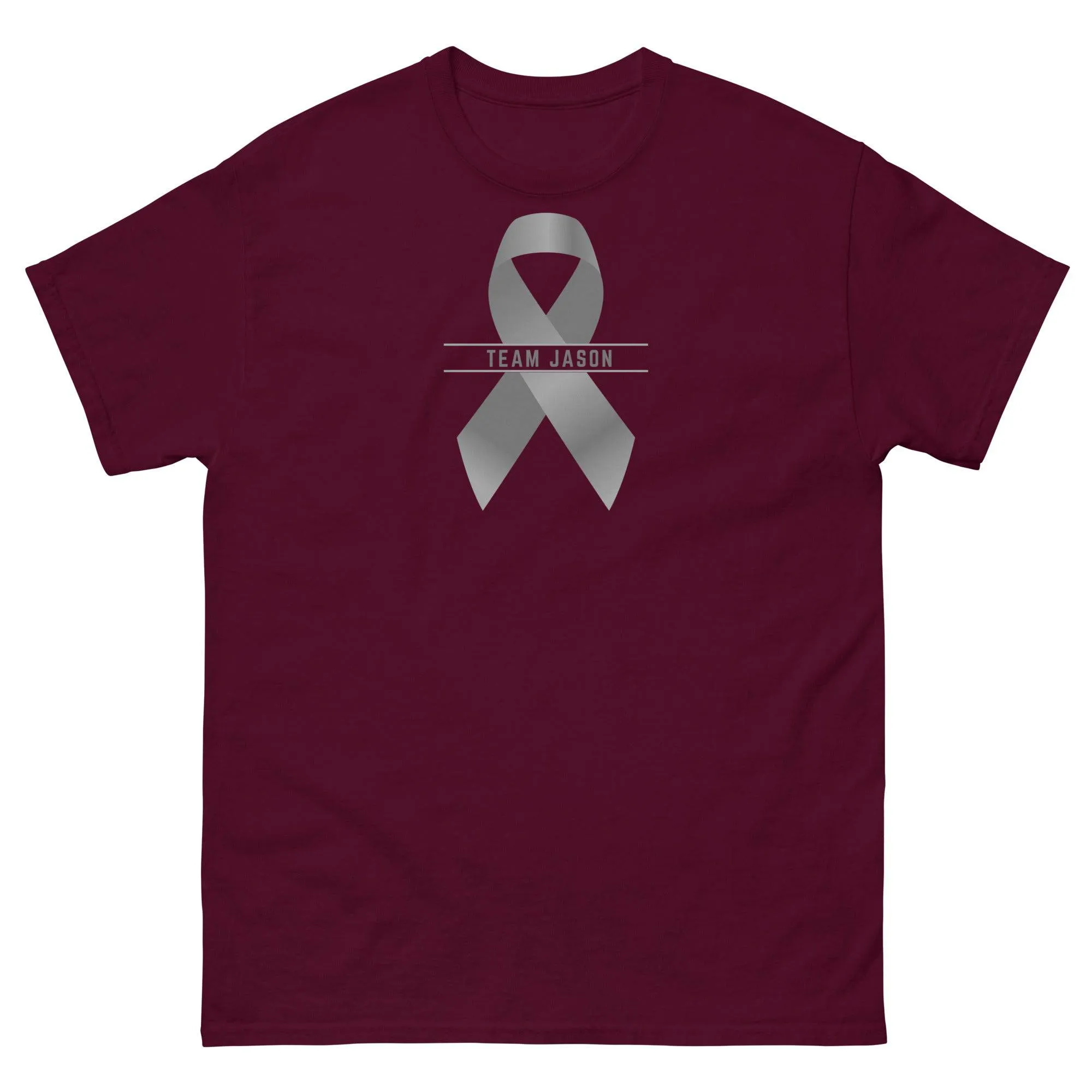Customizable Cancer Ribbon Gray Tee