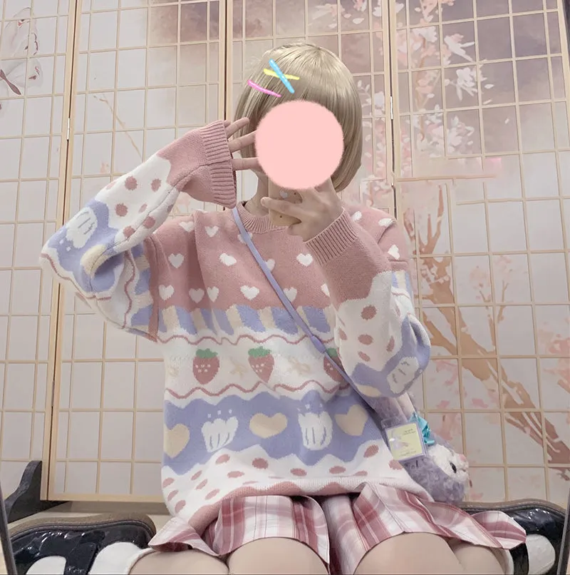 Cute loose sweater KF82270