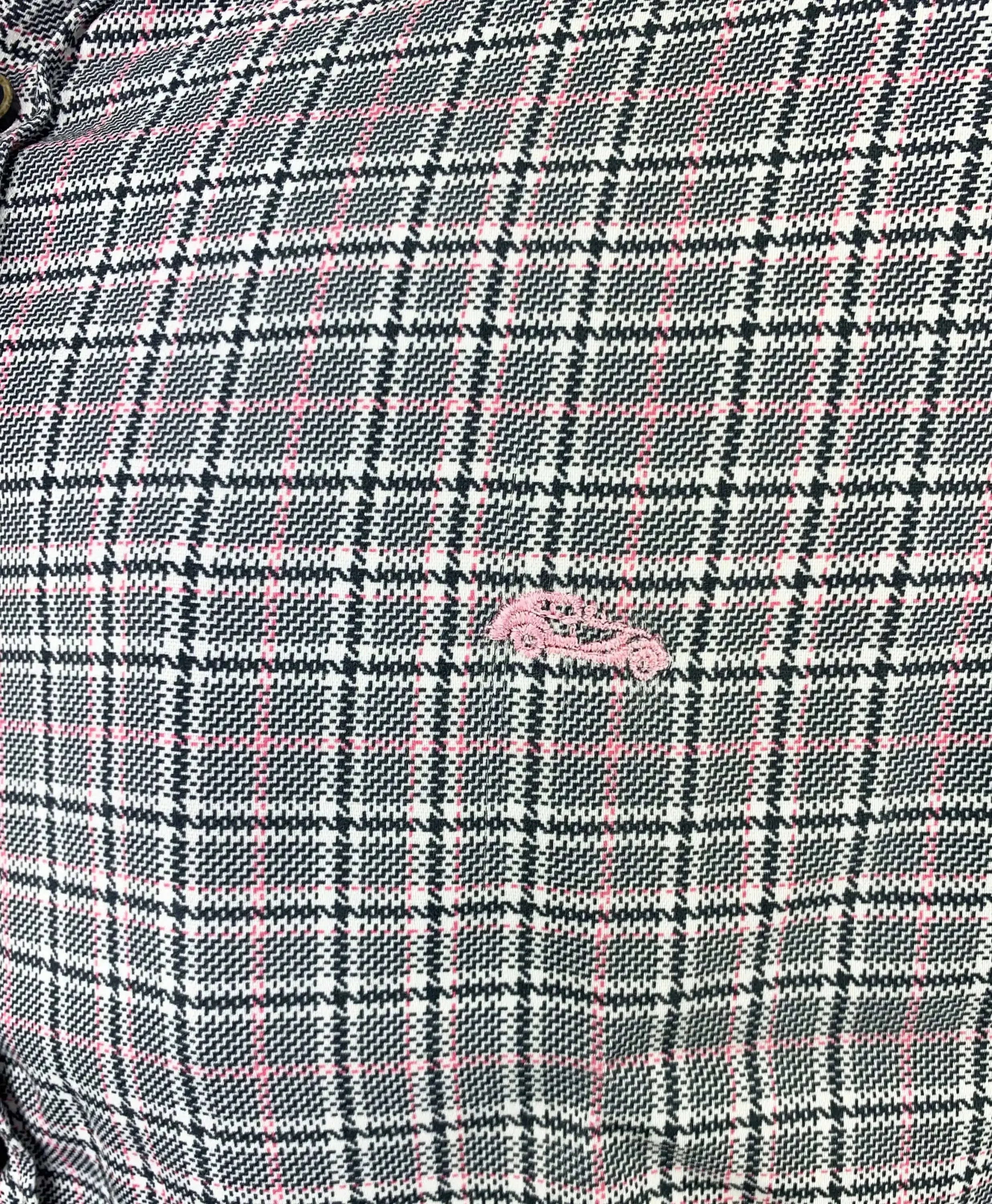 Dario Beltran Limpias Slim Fit Shirt Black Pink Check