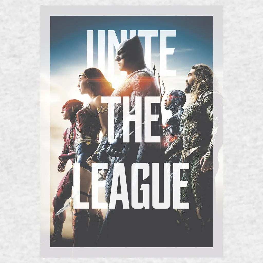 DC Justice League Splash Unite League Official Women's T-shirt (Heather Grey)