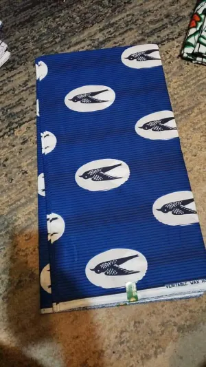 Deep Blue Colored Body Afro Caribbean Prints