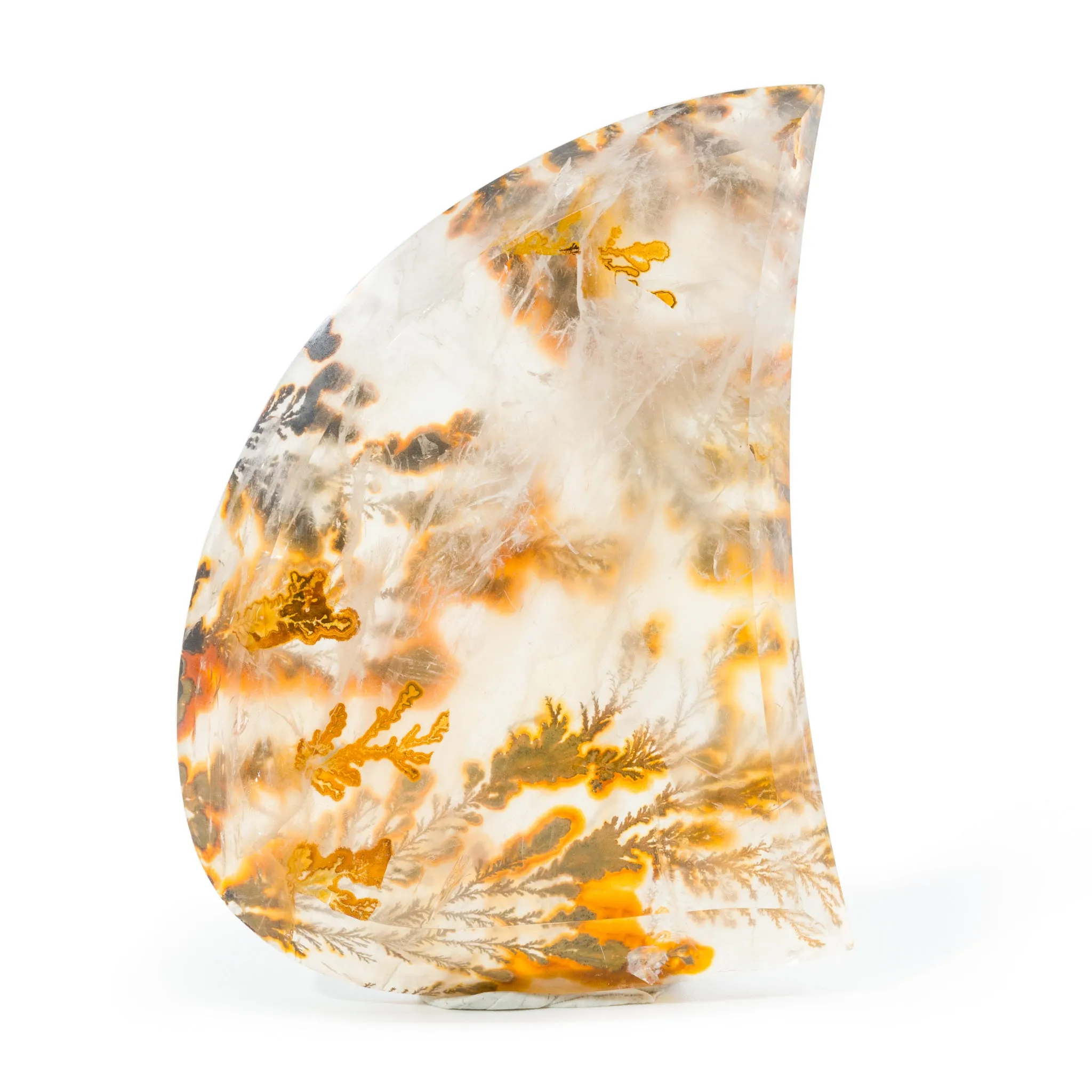 Dendritic Quartz 57.4mm 39 Gram Polished Crystal Cabochon