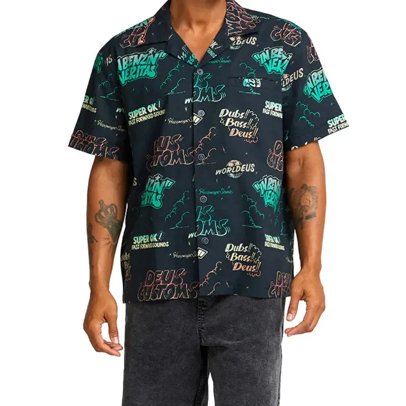Deus Ex Machina Dub Bass Short Sleeve Shirt Anthracite