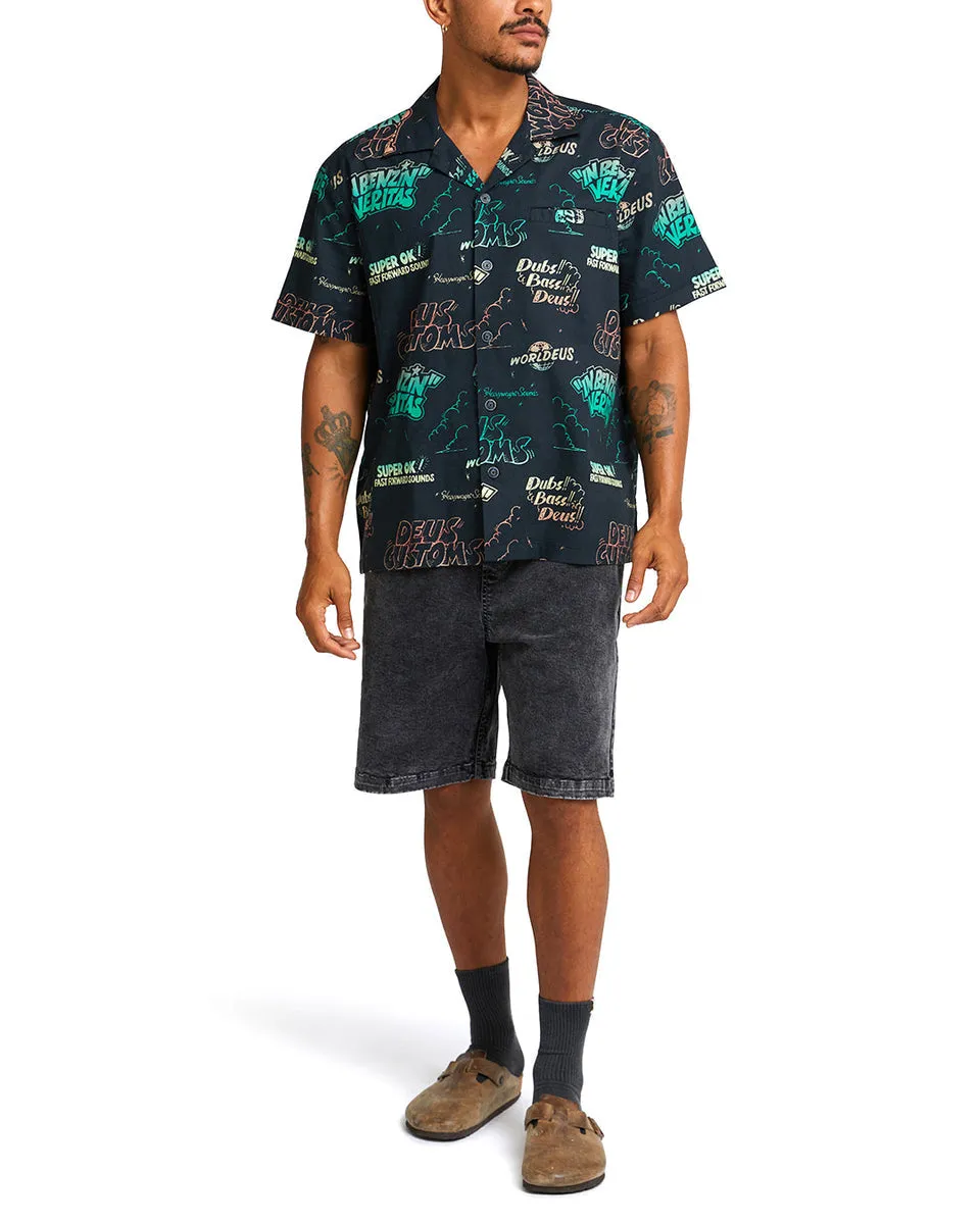 Deus Ex Machina Dub Bass Short Sleeve Shirt Anthracite