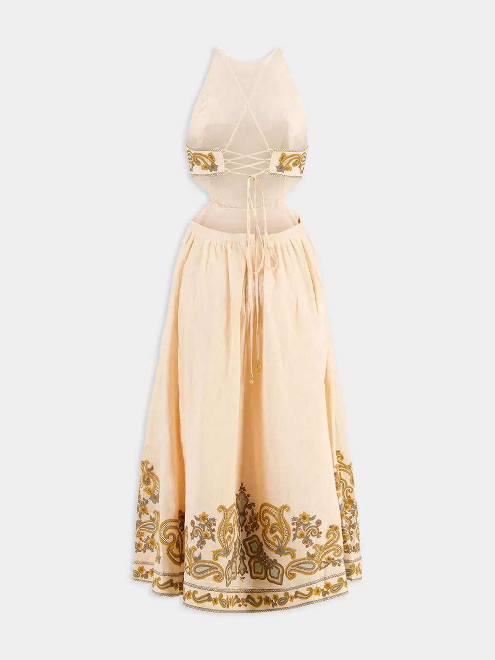 Devi Halter Tie Midi Dress