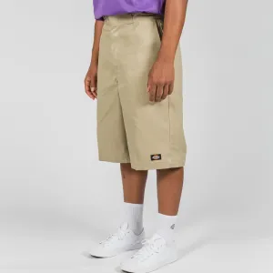 DICKIES - 42283 13 INCH LOOSE FIT MULTI POCKET WORK SHORT - KHAKI