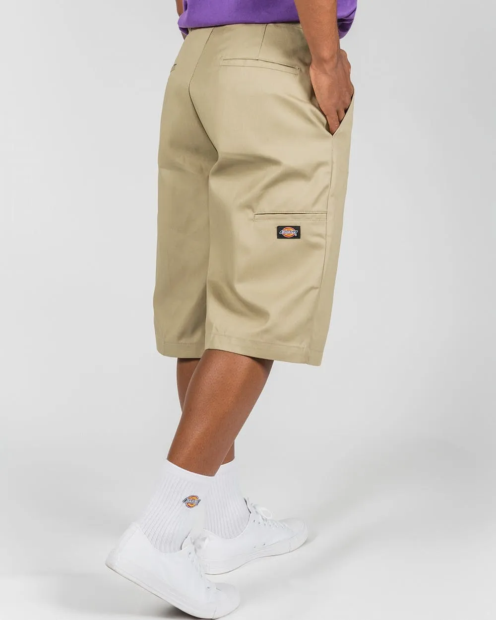 DICKIES - 42283 13 INCH LOOSE FIT MULTI POCKET WORK SHORT - KHAKI