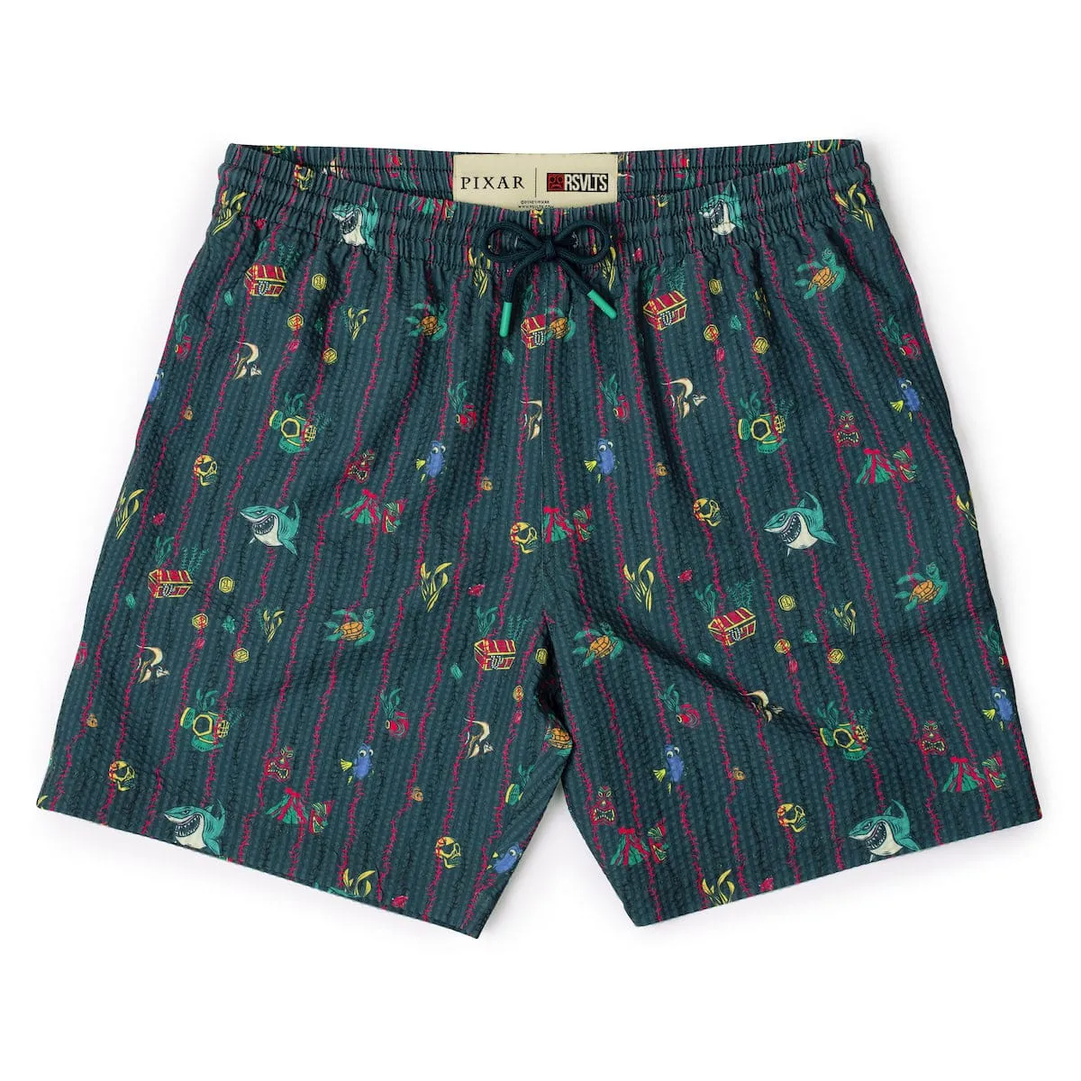 Disney and Pixar Finding Nemo "Shark Bait’s Buds" – Stretch Seersucker Hybrid Shorts