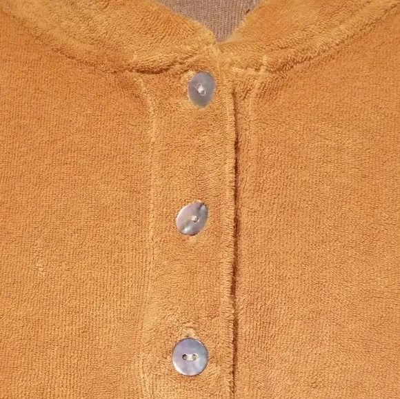 Donni 2 pieces! set Terry Cloth Shorts   Henley Sweatshirt