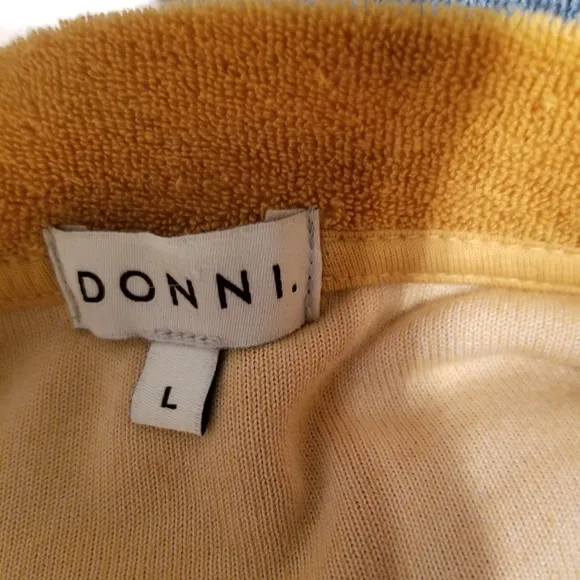 Donni 2 pieces! set Terry Cloth Shorts   Henley Sweatshirt