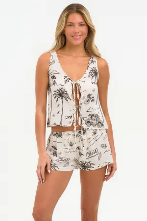 Drawstring Short 30A Print