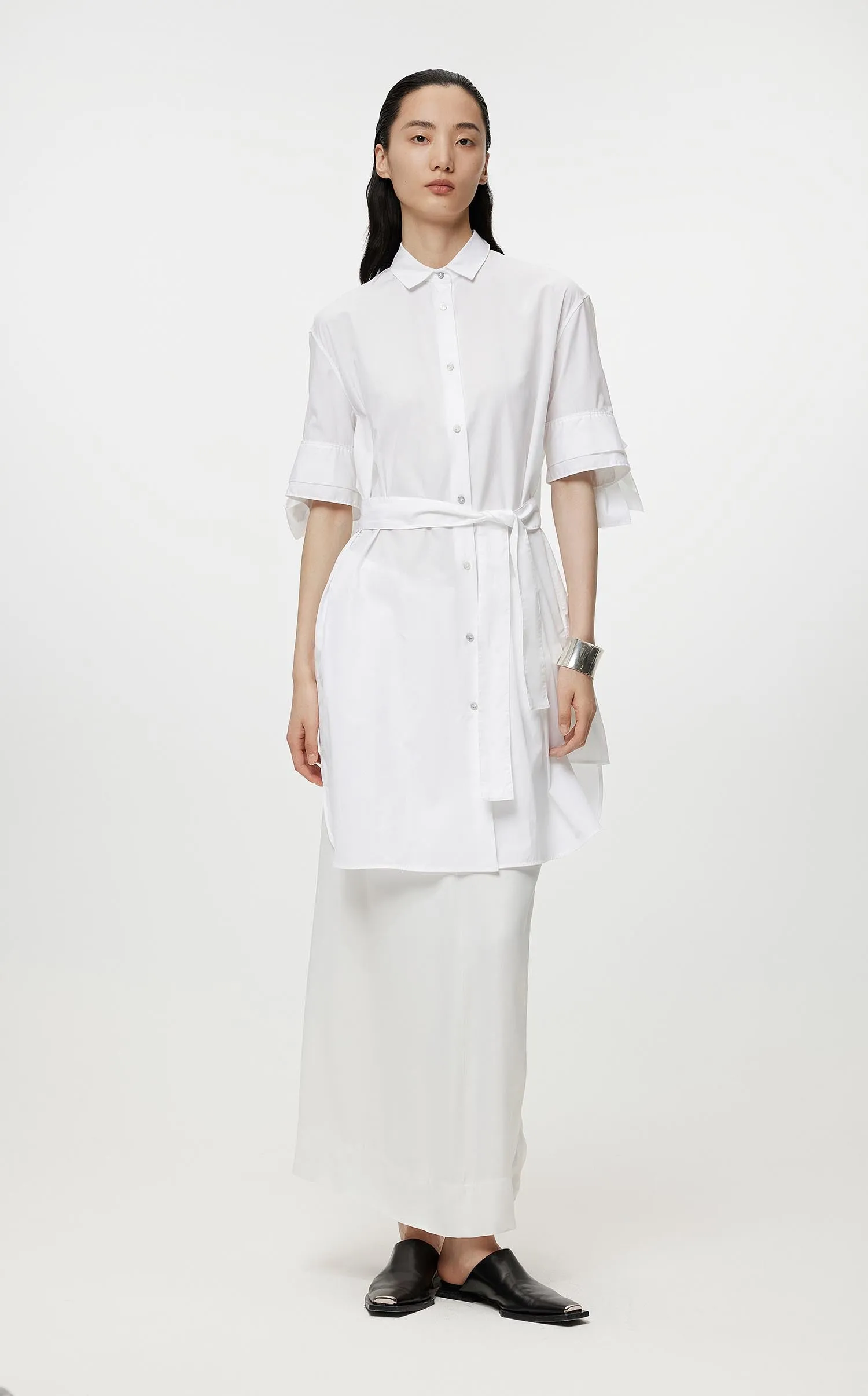 Dresses / JNBY Loose Fit Mid-Sleeve Dress (100% Cotton)