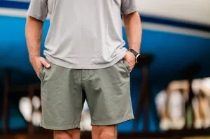 Duck Head Harbor Performance Shorts Gunmetal Gray 8 inch