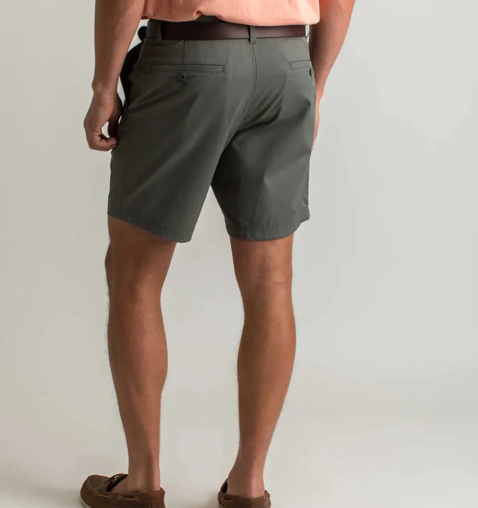 Duck Head Harbor Performance Shorts Gunmetal Gray 8 inch