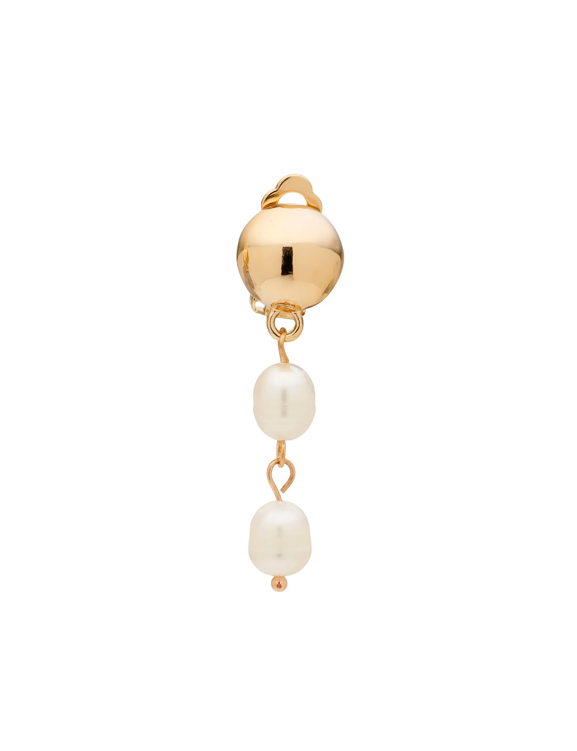 DUO PEARL DROP CLIP ON EARRINGS