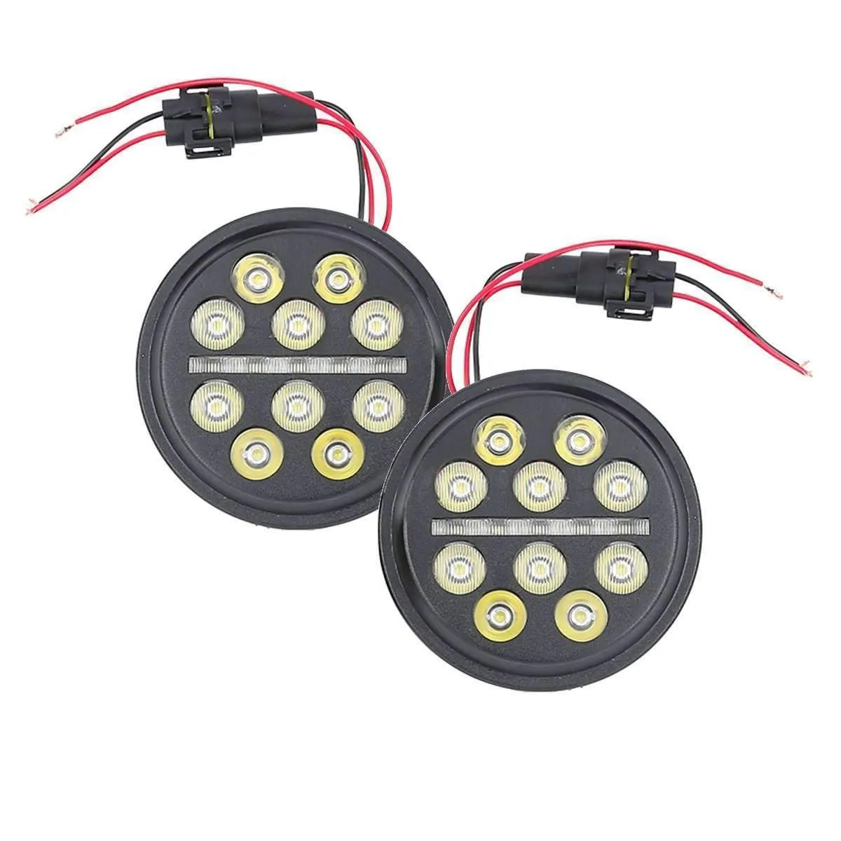 Eagle Lights Slim Line 4.5" Auxiliary / Passing LED Lights for Harley Davidson and Indian Motorcycles - Plug and Play Connection