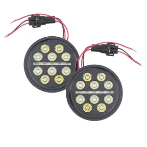 Eagle Lights Slim Line 4.5" Auxiliary / Passing LED Lights for Harley Davidson and Indian Motorcycles - Plug and Play Connection