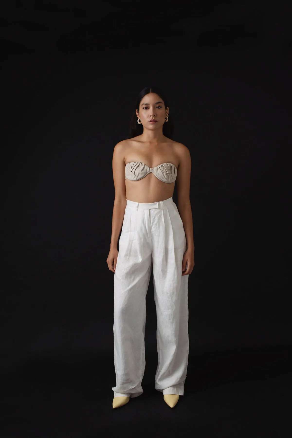 Ecru Linen Bralette