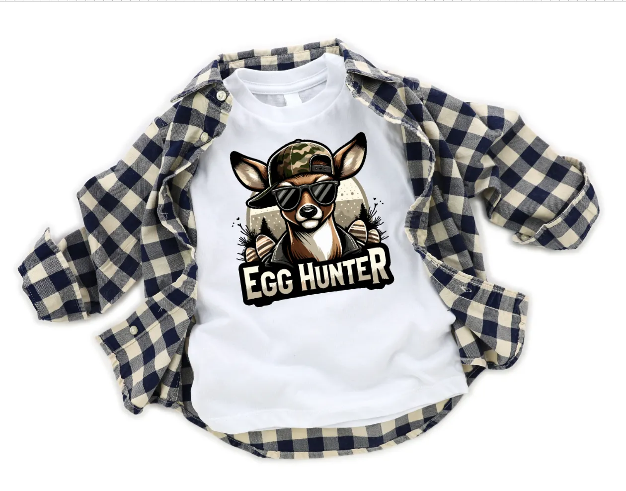 Egg Hunter Boys Easter Shirt, Big Buck Egg Hunter: 2T / Short Sleeves