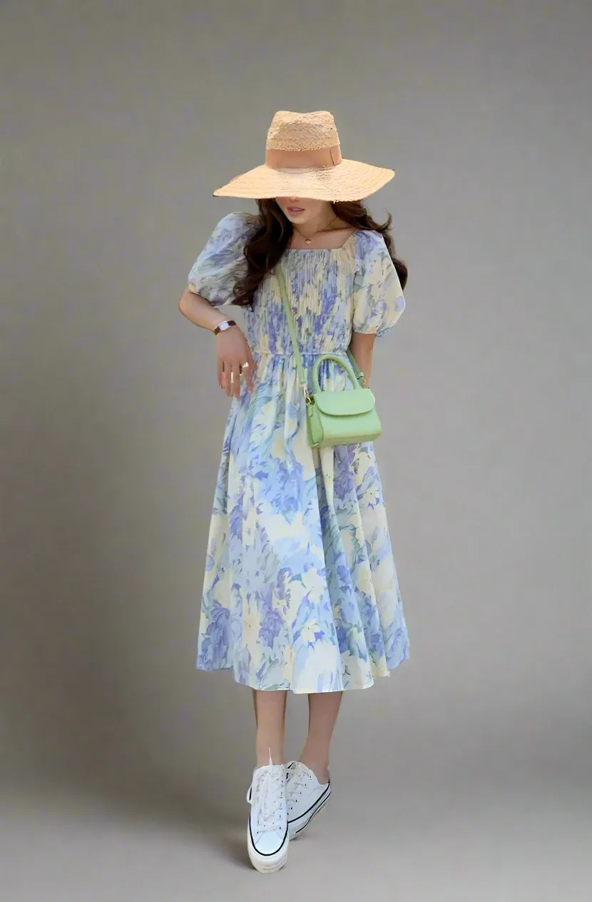 Elegant Floral Off-Shoulder Mommy and Me Dress Set  Perfect for Summer Outings