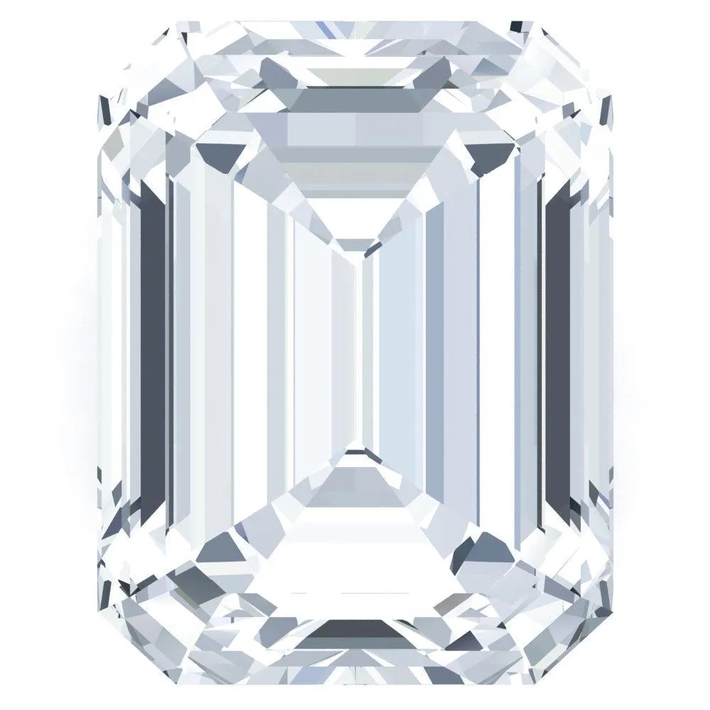 Emerald Diamond Faceted FAB Moissanite Loose Stone