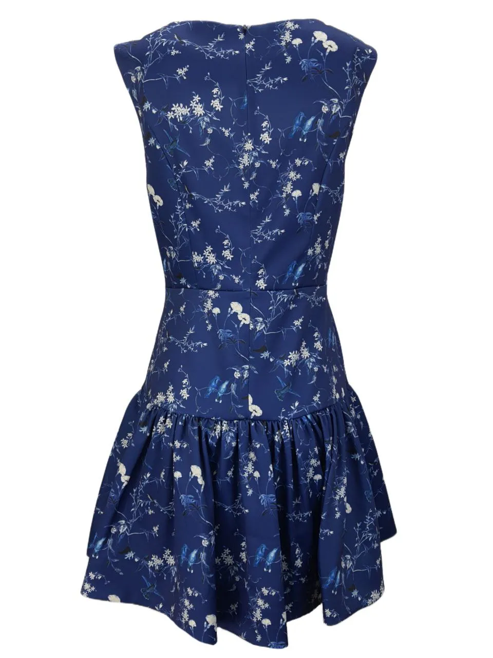 ERIN Women's Blue Flower Pattern A-Line Dress #50516225630 8 NWT