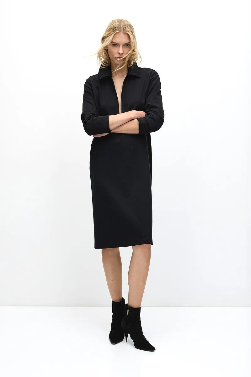 F095 3374 ZIP COLLAR DRESS