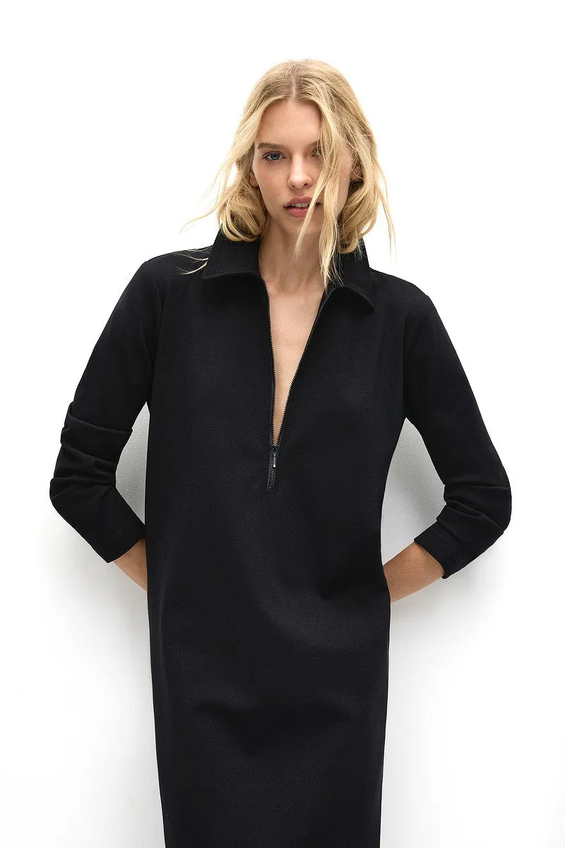 F095 3374 ZIP COLLAR DRESS