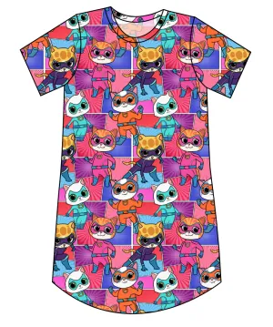 Fearless Felines Ladies' T-Shirt Dress