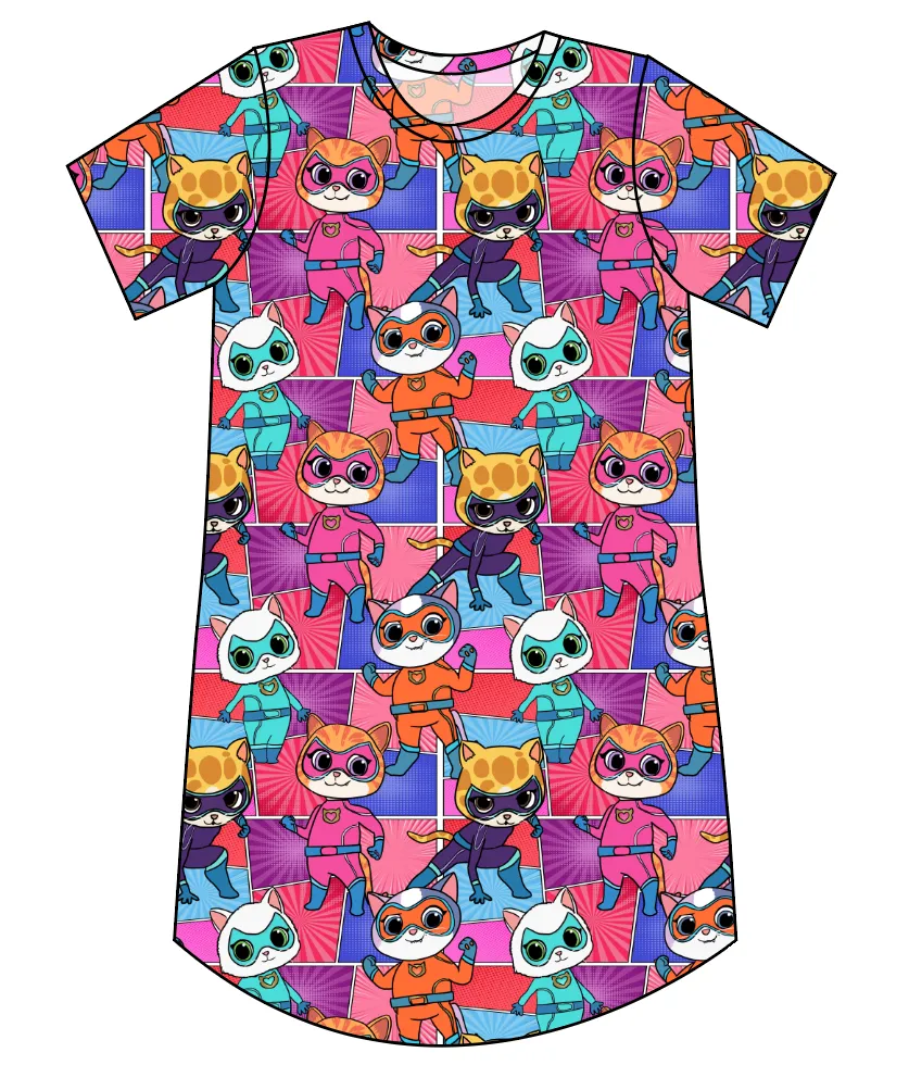 Fearless Felines Ladies' T-Shirt Dress